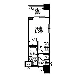 レジディア錦糸町 ワンルームの間取図画像