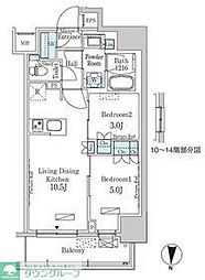 パークアクシス錦糸公園 2LDKの間取図画像