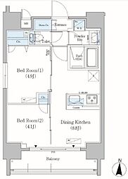 Urbanex錦糸町 2DKの間取図画像