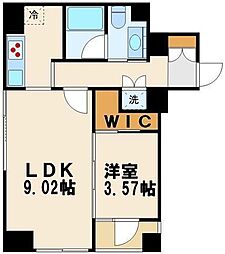 HighLeafUeno 1LDKの間取図画像