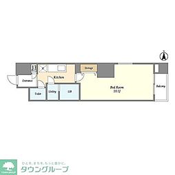 プレール・ドゥーク錦糸公園前 1Kの間取図画像