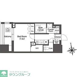 クラッシィハウス大手町 1Kの間取図画像