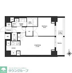 COMFORIA秋葉原ノース 1LDKの間取図画像