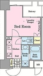 東神田テラスレジデンス 1Kの間取図画像