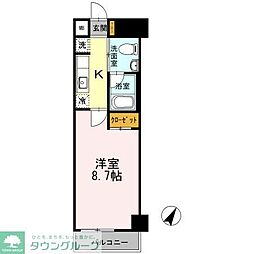 カスタリア神保町 1Kの間取図画像