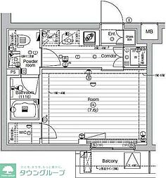 PREMIUMCUBE西大島 1Kの間取図画像