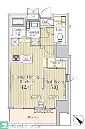 パークアクシス御茶ノ水 1LDKの間取図画像