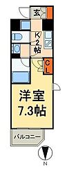 ハーモニーレジデンス東京イースト 1Kの間取図画像