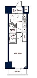 N-stageUeno 1Kの間取図画像
