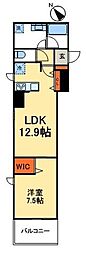 カスタリア人形町3 1LDKの間取図画像