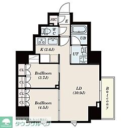 中央区日本橋馬喰町1丁目マンション 1SLDKの間取図画像