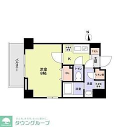 ルーセントK台東 1Kの間取図画像