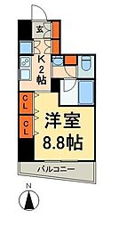 Risingplace秋葉原 1Kの間取図画像