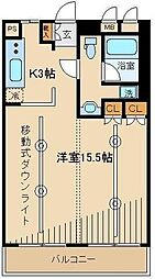 千濱ビル 1Kの間取図画像
