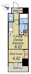 シティインデックス神田 1LDKの間取図画像