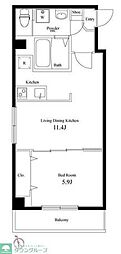 ラヴィエント浅草言問 1LDKの間取図画像