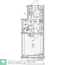 PREMIUMCUBE西大島 1Kの間取図画像