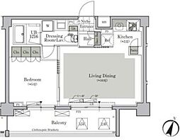 ParkCube西ヶ原STAGE 1LDKの間取図画像