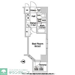 コンフォリア浅草橋DEUX 1Kの間取図画像