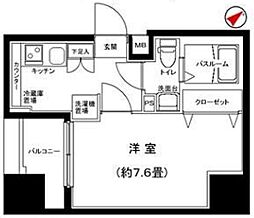 アイルプレミアム千駄木 1Kの間取図画像