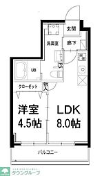 ミナモ浅草橋 1LDKの間取図画像