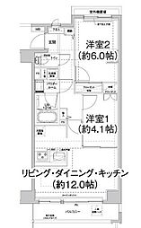 エルフォルテ東日暮里 2LDKの間取図画像