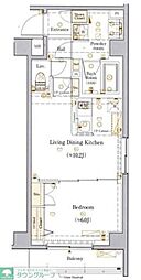 プレール・ドゥーク錦糸町5 1LDKの間取図画像