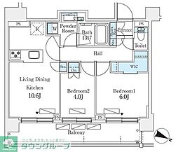 シーズンフラッツ町屋 2LDKの間取図画像