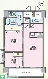 Sky Clair 2LDKの間取図画像