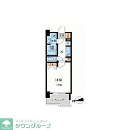 プライマル浅草橋 1Kの間取図画像