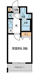 KDXレジデンス大島 1Kの間取図画像