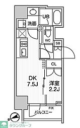 SEASONFLATS浅草言問道り 1DKの間取図画像