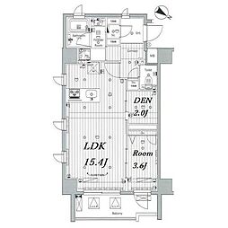 MAKES浅草イースト 1SLDKの間取図画像