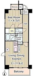 シティレジデンス東陽町 1LDKの間取図画像