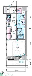 ジェノヴィア本所吾妻橋2スカイガーデン 1Kの間取図画像