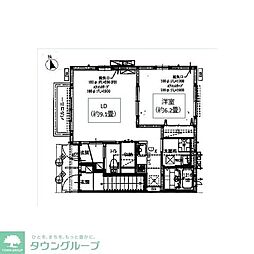 アムール3292 1LDKの間取図画像