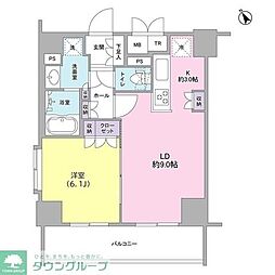コンフォリア春日富坂 1LDKの間取図画像