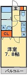 JR総武本線 東千葉駅 徒歩8分の賃貸マンション 1階1Kの間取り