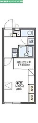 JR内房線 浜野駅 徒歩8分の賃貸アパート 2階1Kの間取り