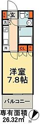 JR総武線 千葉駅 徒歩10分の賃貸マンション 12階1Kの間取り