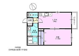 京成千原線 学園前駅 徒歩15分の賃貸アパート 1階1LDKの間取り