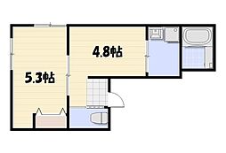 JR総武線 千葉駅 バス15分 都町五差路下車 徒歩3分の賃貸アパート 3階1LDKの間取り