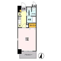 JR京葉線 蘇我駅 徒歩7分の賃貸マンション 2階1Kの間取り