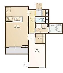 JR総武線 西千葉駅 徒歩5分の賃貸マンション 1階1LDKの間取り