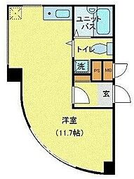 JR総武本線 稲毛駅 徒歩1分の賃貸マンション 5階ワンルームの間取り