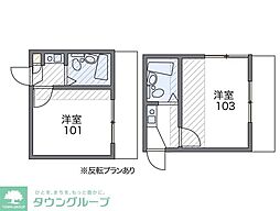 JR総武線 幕張駅 徒歩20分の賃貸アパート 1階1Kの間取り