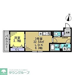 Solare本千葉 1LDKの間取図画像
