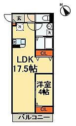 イーグルワン 1LDKの間取図画像