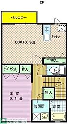 カーサ・フェリーチェ 1LDKの間取図画像