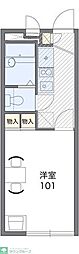 レオパレスエド 1Kの間取図画像